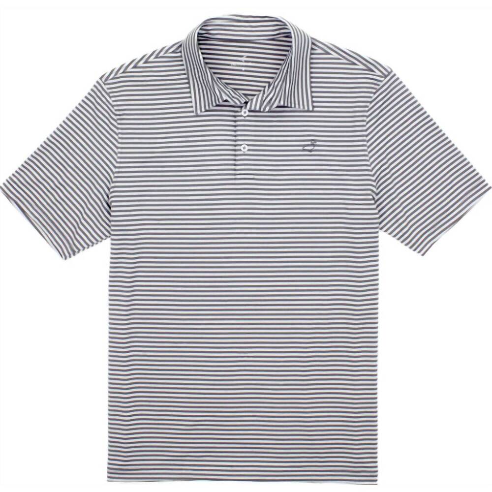 NEW PROPERLY TIED men’s waverly polo shirt in granite  gray